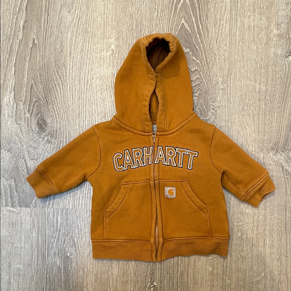 Carhartt Infant Boy 0-3 Month Warm Brown Hoodie
